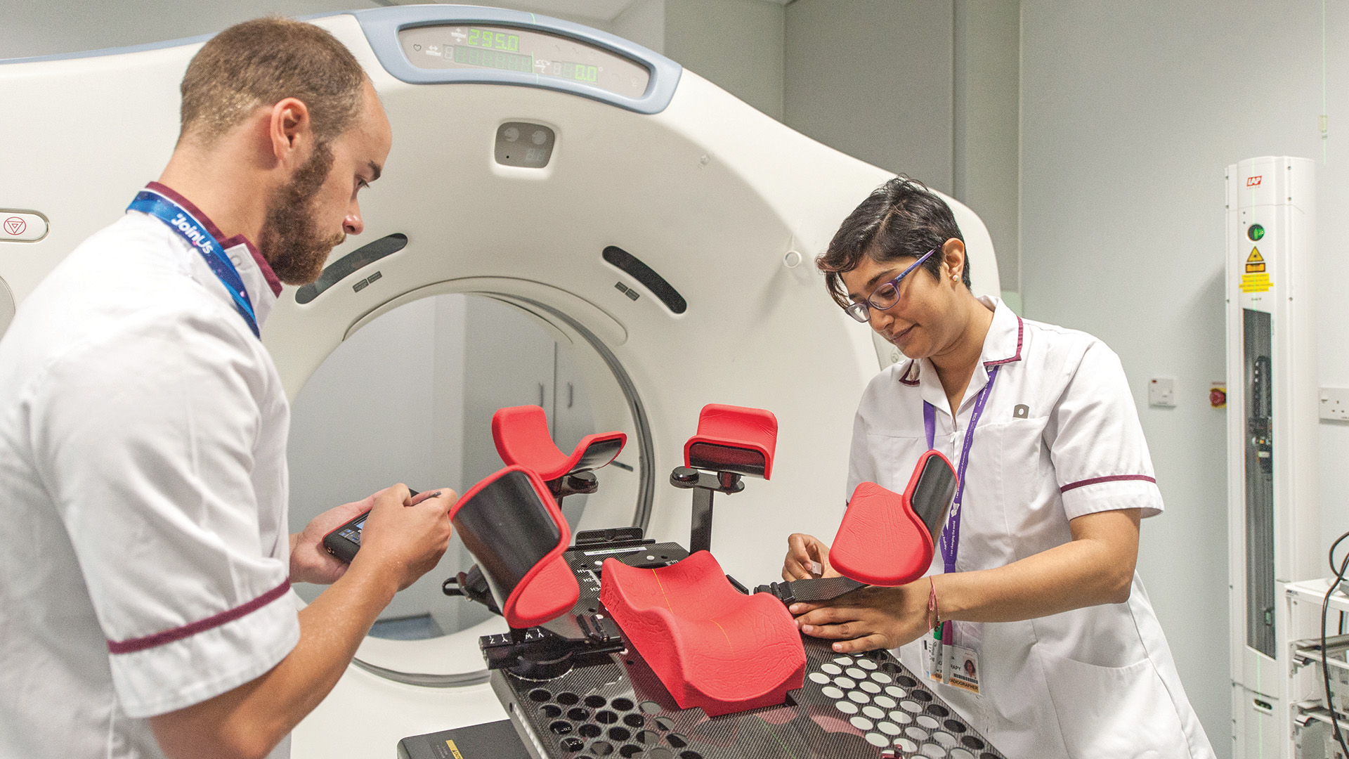 Clinicians working with the latest equipment at St Bartholomew’s Hospital