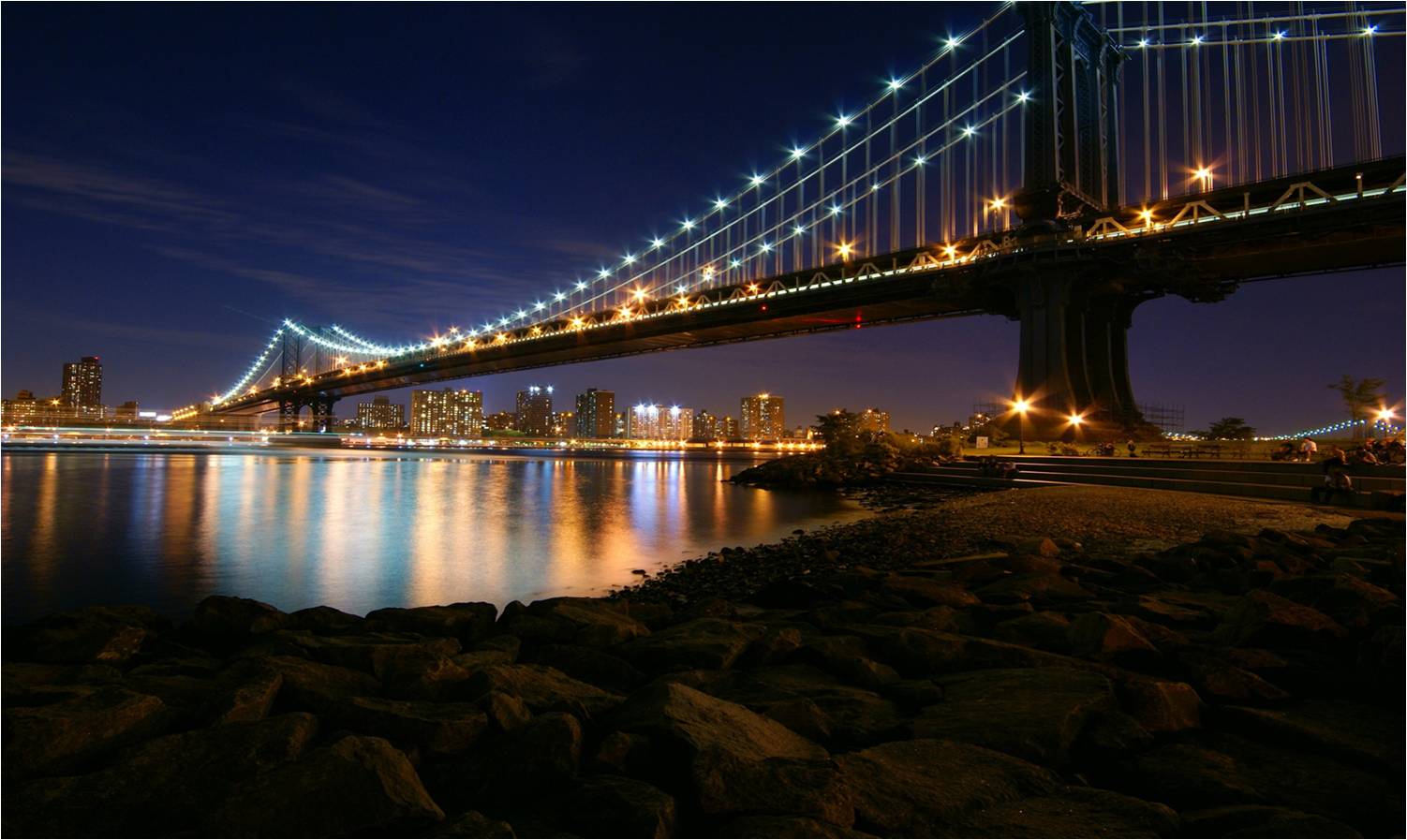 Manhattan Bridge at Night