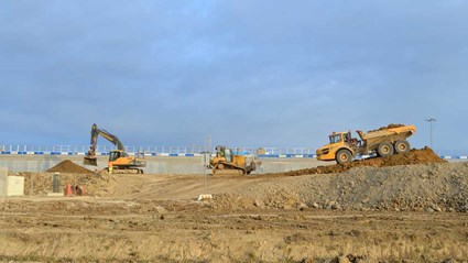 Refill of the ESS Accelerator tunnel, which will be hidden under a 5-7 meter high reinforced slope.