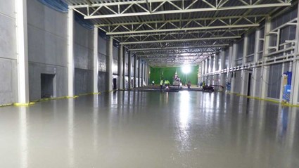 Floor casting in the ESS Klystron Gallery.