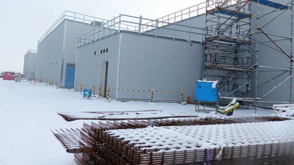 Facades on the 489 meter long Gallery Building that stretches all the way along the Accelerator tunnel giving it the acceleration power needed.