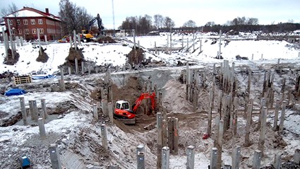 We used some 2,500 concrete piles in the piling work. 