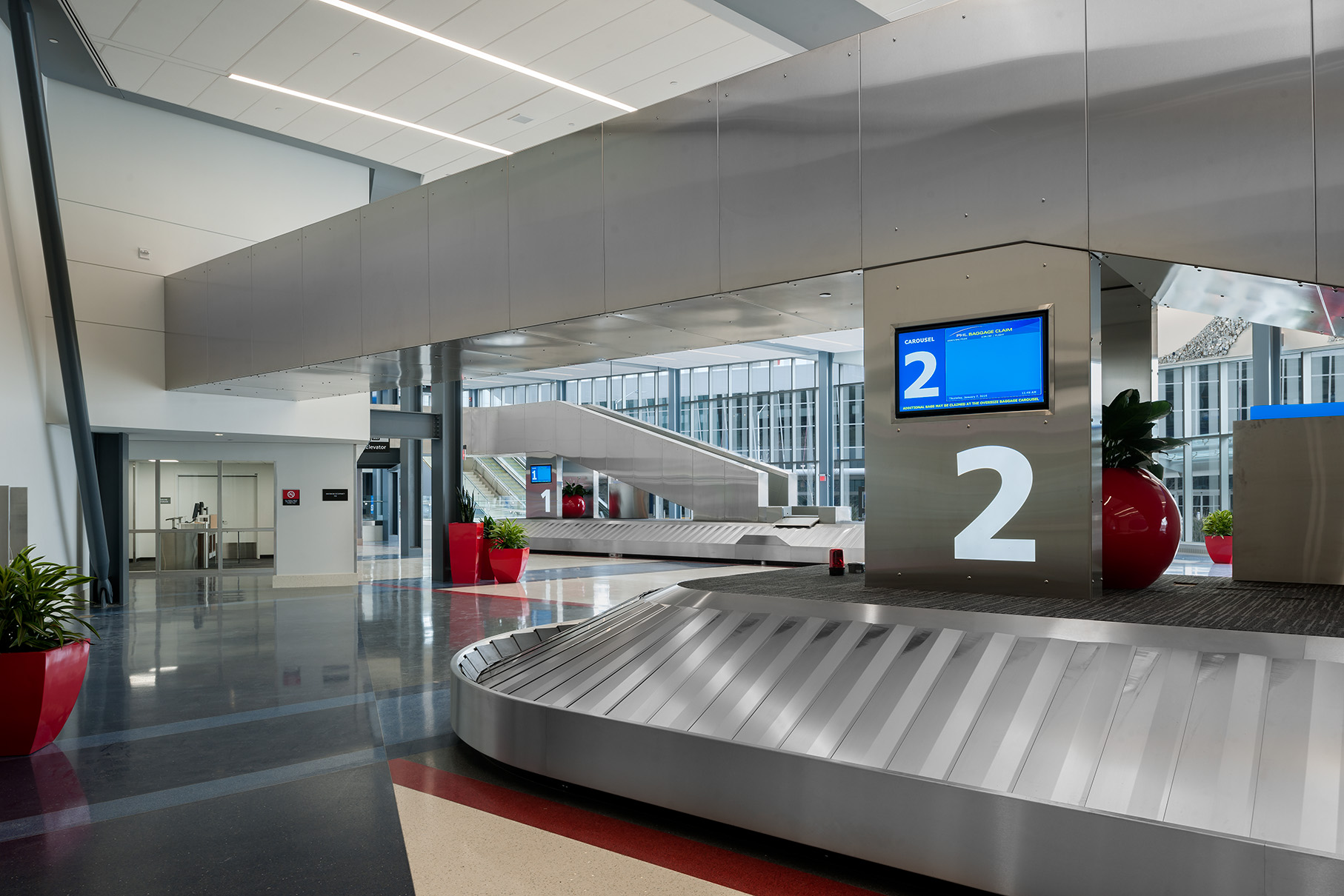 Philadelphia International Airport (PHL)  Terminal F Baggage Claim  (Photo credit: Tom Crane Photography)