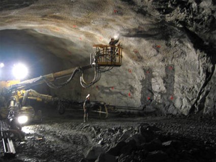 The tunnel under construction
