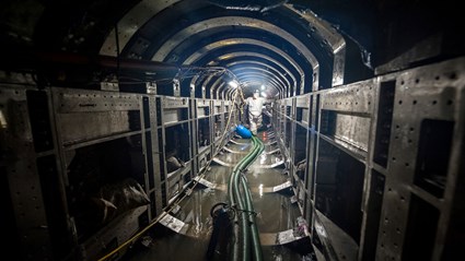 Kings Schoolars Pond inside the sewer