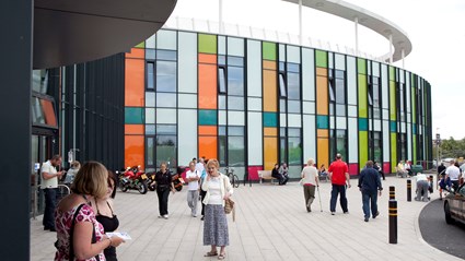 Main entrance to King’s Mill Hospital