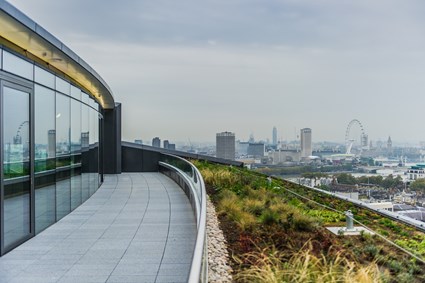 Rooftop garden at One New Street Square