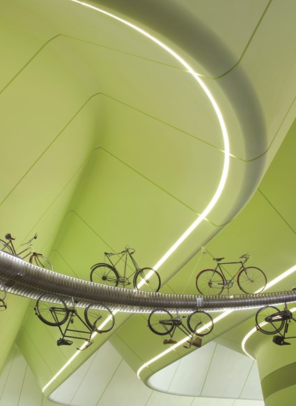 Following the building curves required our specialist ceiling expert Clark and Fenn to create bespoke moulds