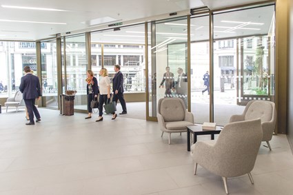 The reception area in The Monument Building