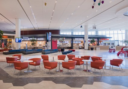 The more than 1.3 million square feet of the new Central Terminal Building is flooded with natural light and features exciting food, retail and beverage options for passengers.