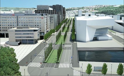 Sketch of the lane; Dronning Eufemias gate