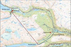 Sketch of the tunnel in a chart