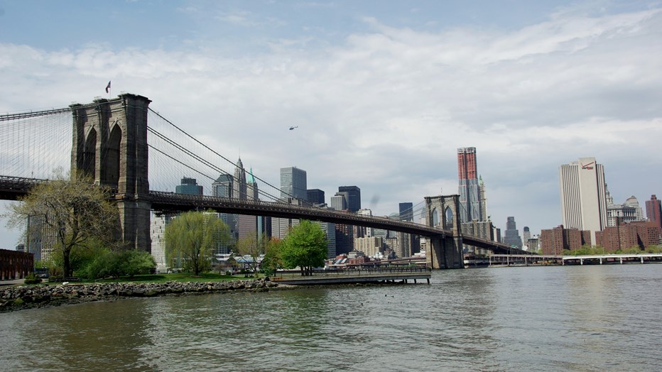 Brooklyn Bridge Looking Toward Manhattan