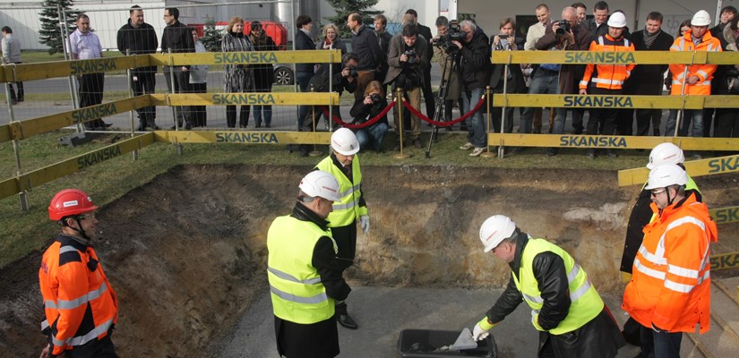 Wmurowanie kamienia węgielnego na budowie Fabryki Czekolady Barry Callebaut w Łodzi (fot. Barry Callebaut)