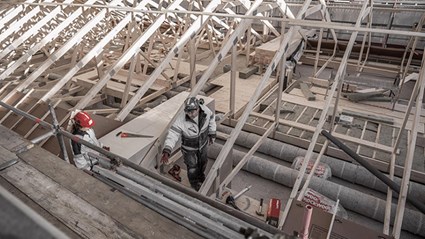 We built new exterior roofs with sedum coating.